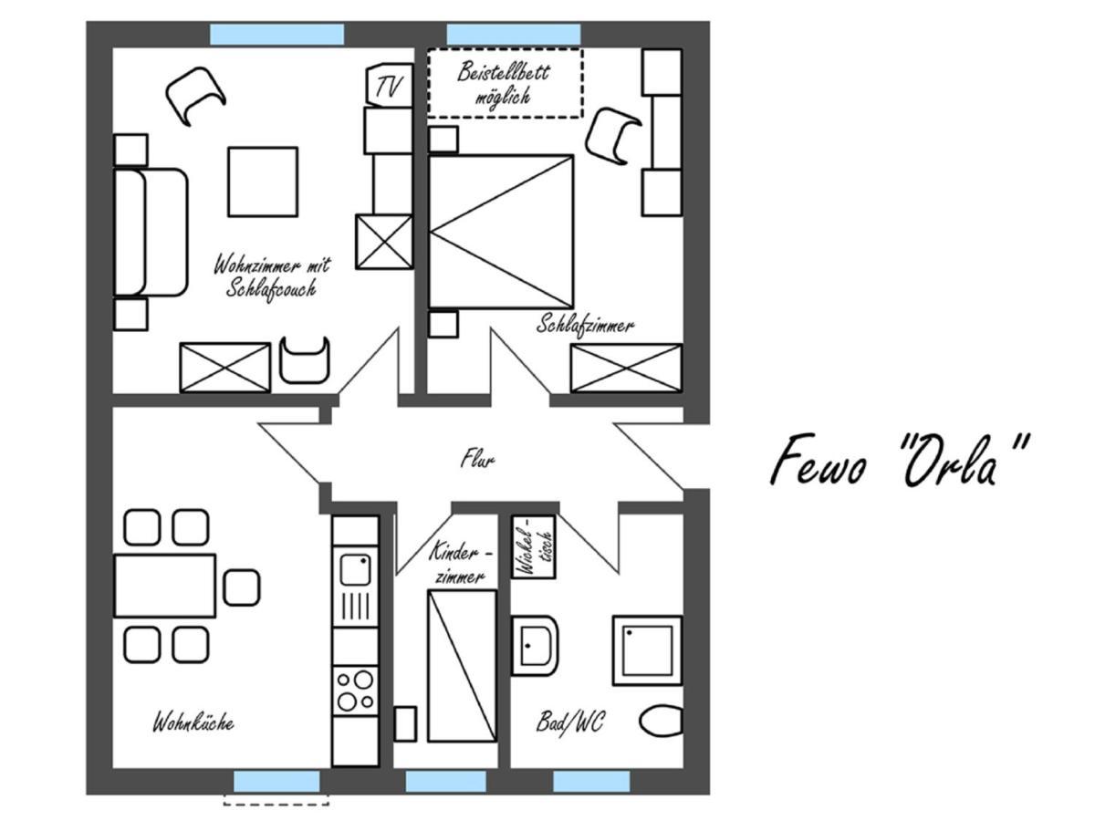 Feriengut Dietzsch Apartment Poritzsch Ruang foto